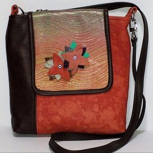 *Bamzi Bags embellished multi-color leather bag